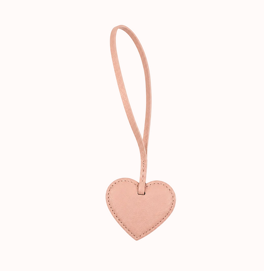 Heart-Shaped PU Leather Charm-light pink