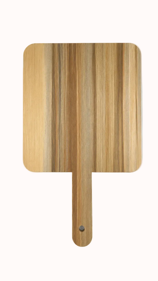 Large Square Wooden Hand Mirror