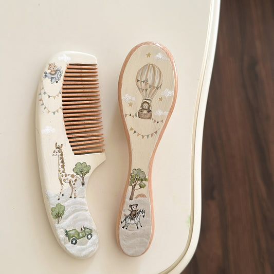 Hand-Painted Baby Brush & Comb Set