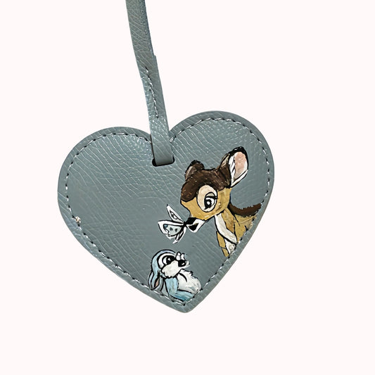Bambi & Thumper Heart Charm