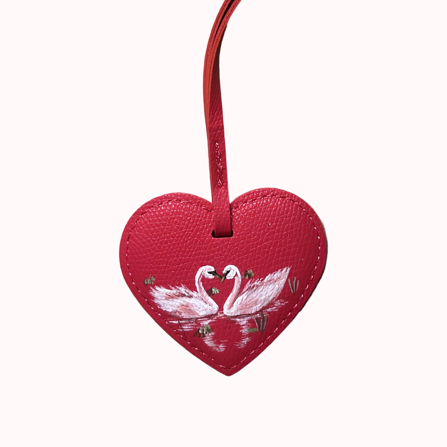 Swan Hearts Charm