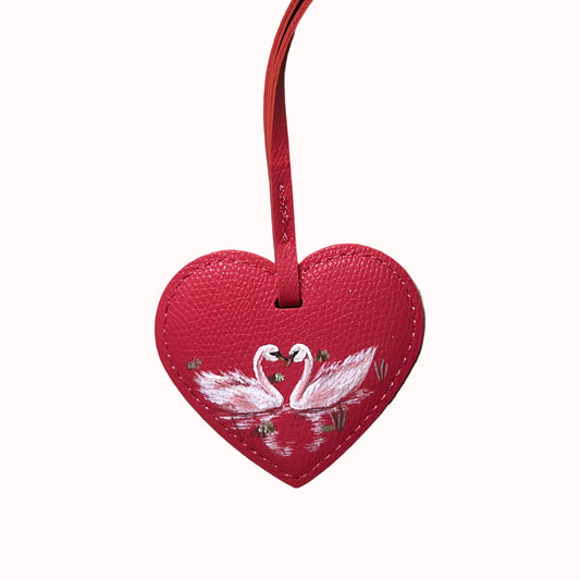 Swan Hearts Charm
